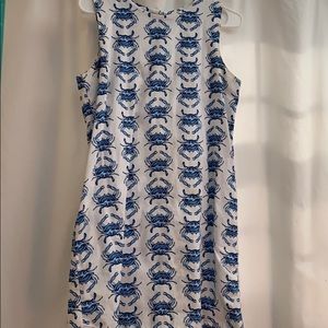 Crab Print Dress with Pockets